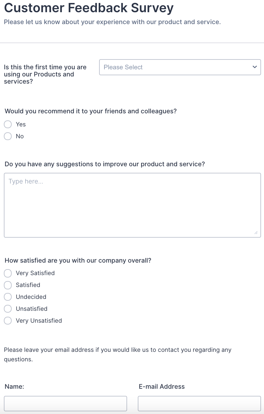 Customer Feedback Survey