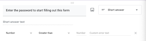 Google Form Password Protection