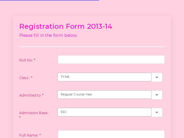 registration form templates