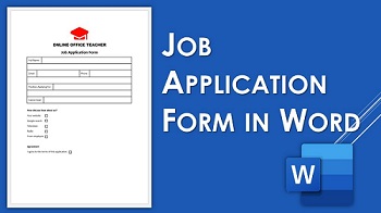 Simple Job Application Form